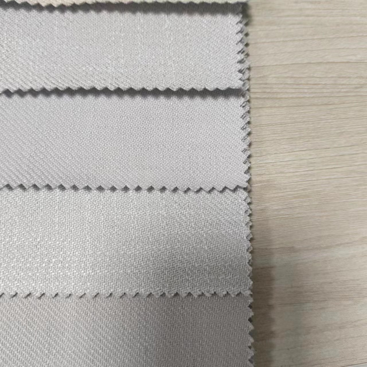 High Quality 100% Polyester Inherently Fire Flame Retardant flocked Faux Linen Blackout Fabric For Curtains