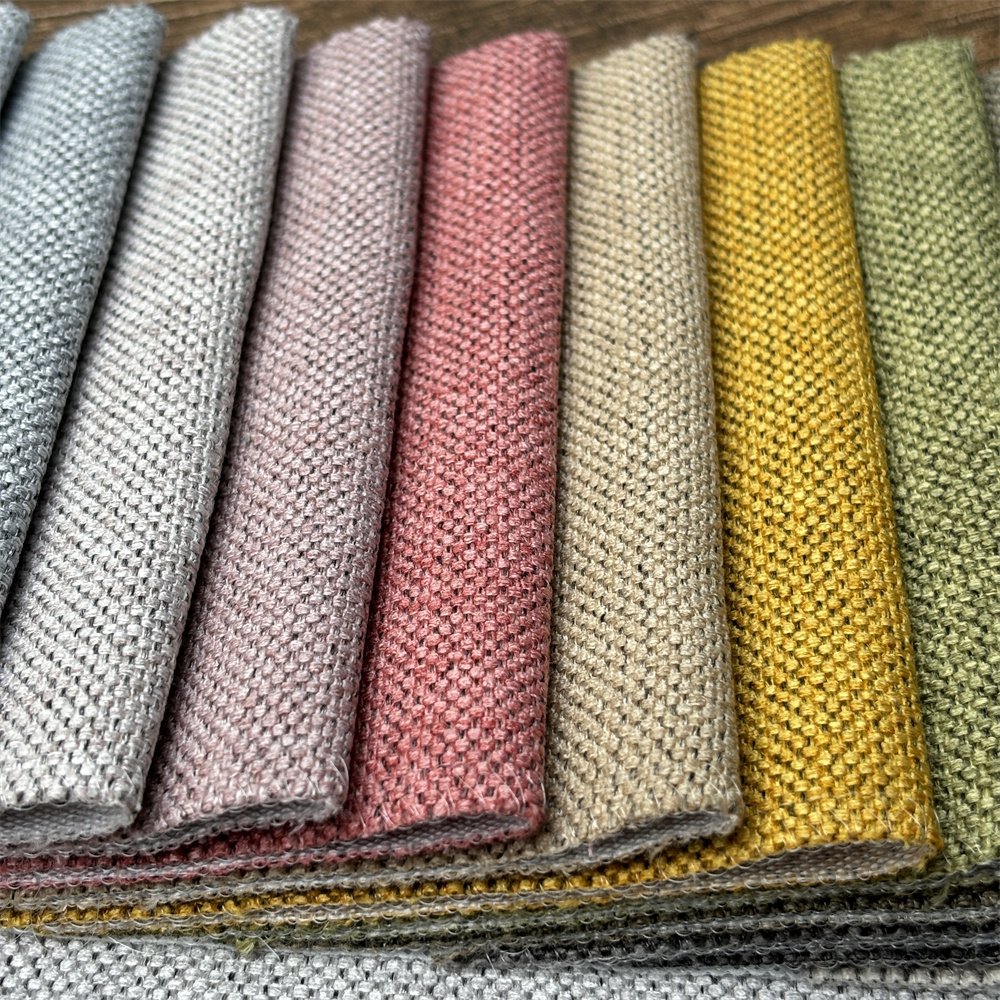 pure linen fabric 100% polyester fabric for cushion sofa Ottoman bedding Vega 026508