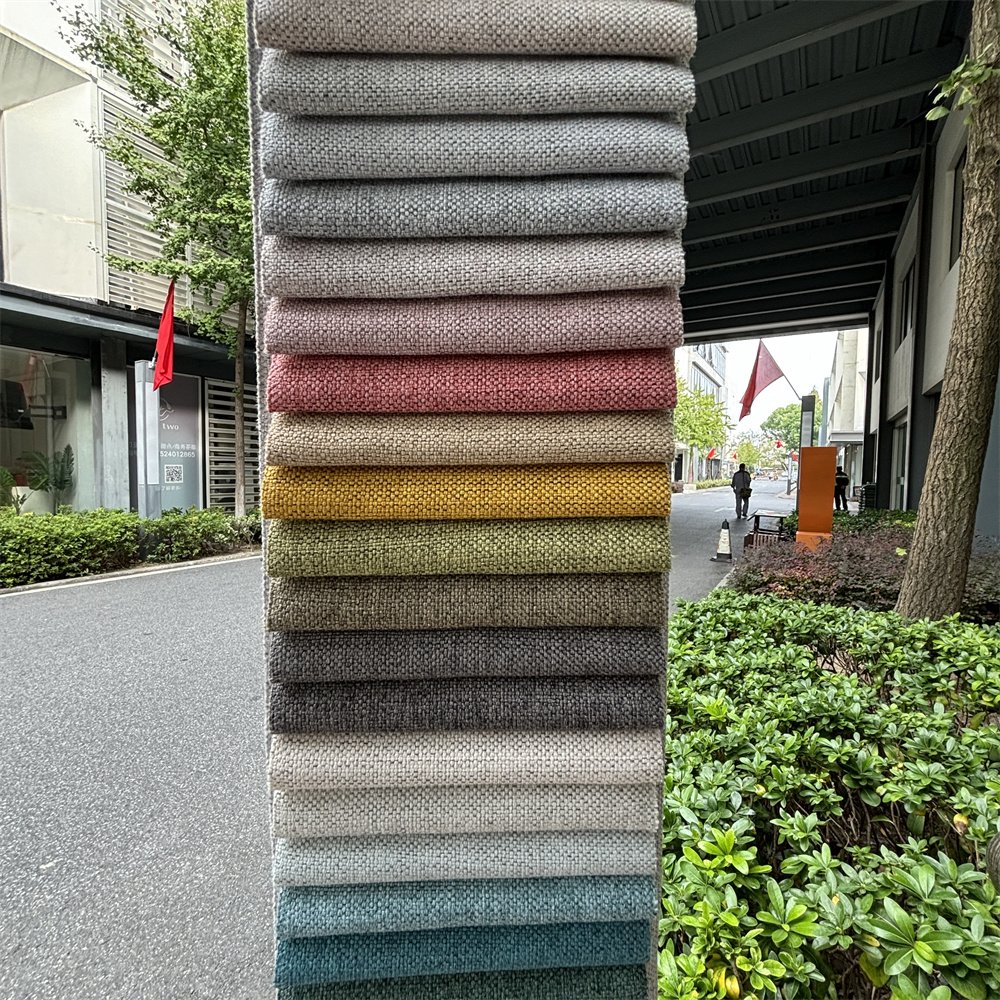 pure linen fabric 100% polyester fabric for cushion sofa Ottoman bedding Vega 026508