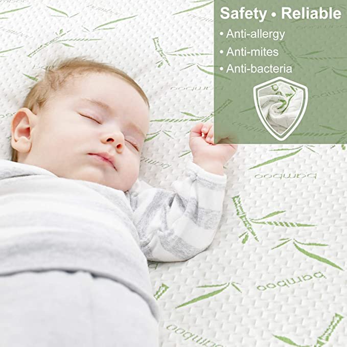 Bamboo Mattress Protector Waterproof Breathable Soft Fabric King Size Cover Bed Mattress Protector