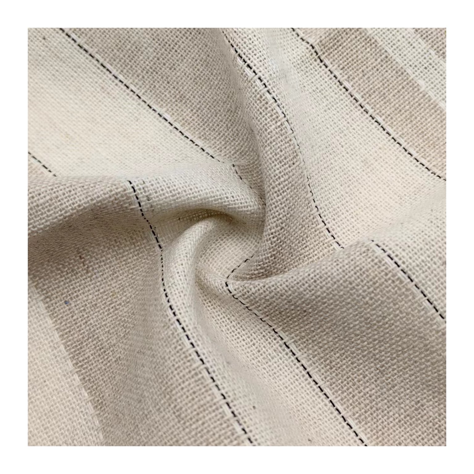 Natural Linen Fabric Beige khaki stripe Fabric Cotton5% Linen10% Rayon30% Poly55% Plain eco-friendly fabric for clothing