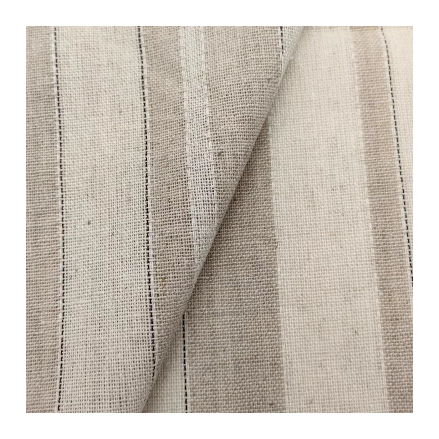 Natural Linen Fabric Beige khaki stripe Fabric Cotton5% Linen10% Rayon30% Poly55% Plain eco-friendly fabric for clothing