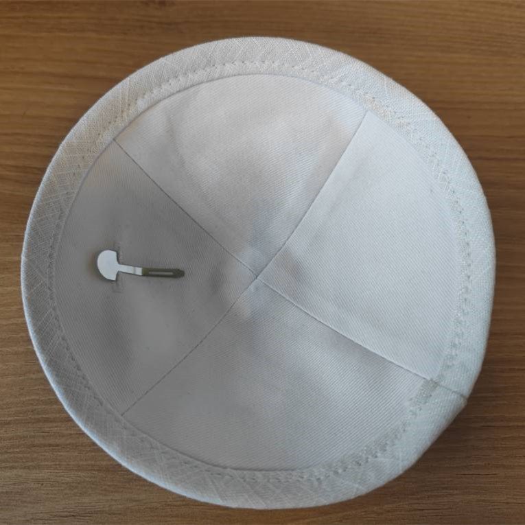 Belief Wholesale Kippah Jewish Kippot Custom Logo Yarmulke Jewish Cotton Linen Kippah Hat For Celebrating
