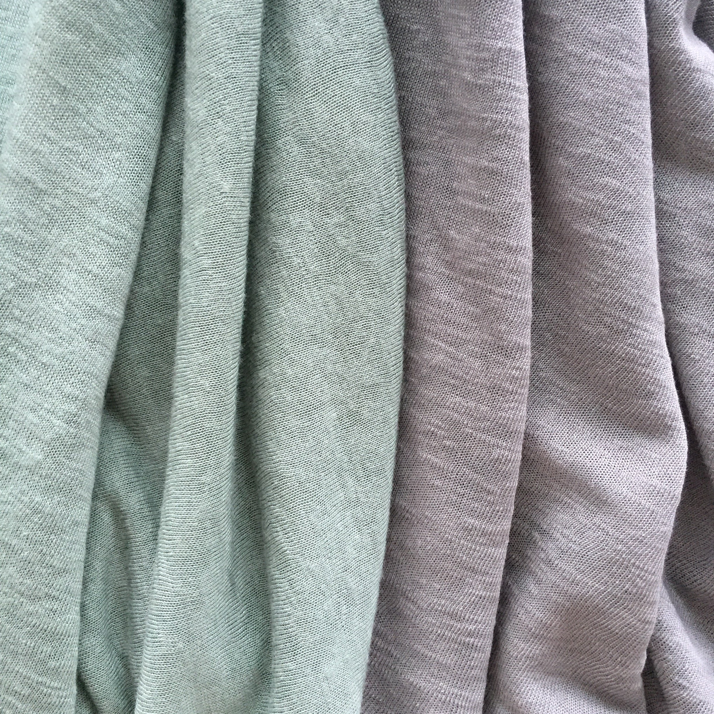 modal 55% recycled polyester 45% slub knitted fabric jersey