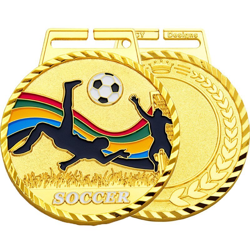 Athletic Game Soccer Winner Commemorative Sports Athletic Game Football Medals Zinc Alloy Football Medals Custom