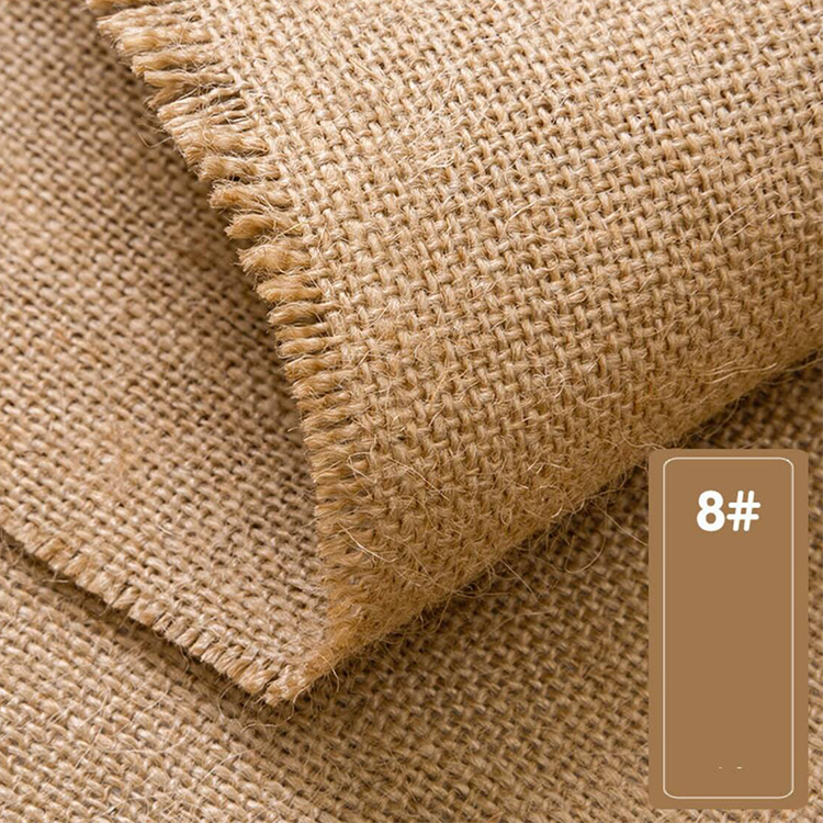 JIAHE Cheap Price Eco Friendly Burlap Jacquard Linen Jute Fiber 100% Jute Fabric