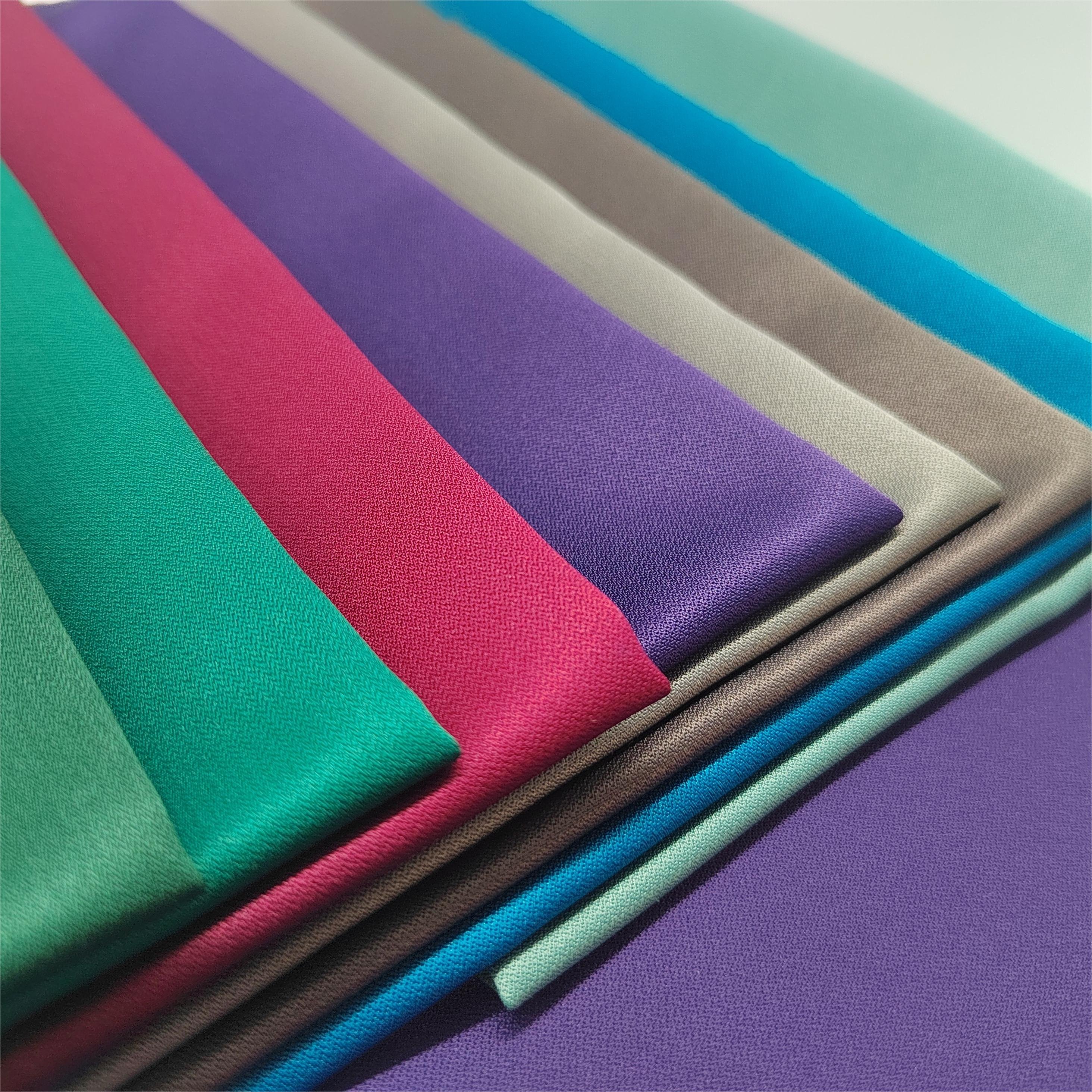 pearl skin fabric 100% polyester fabric for dress woman material anti-microbial fabric