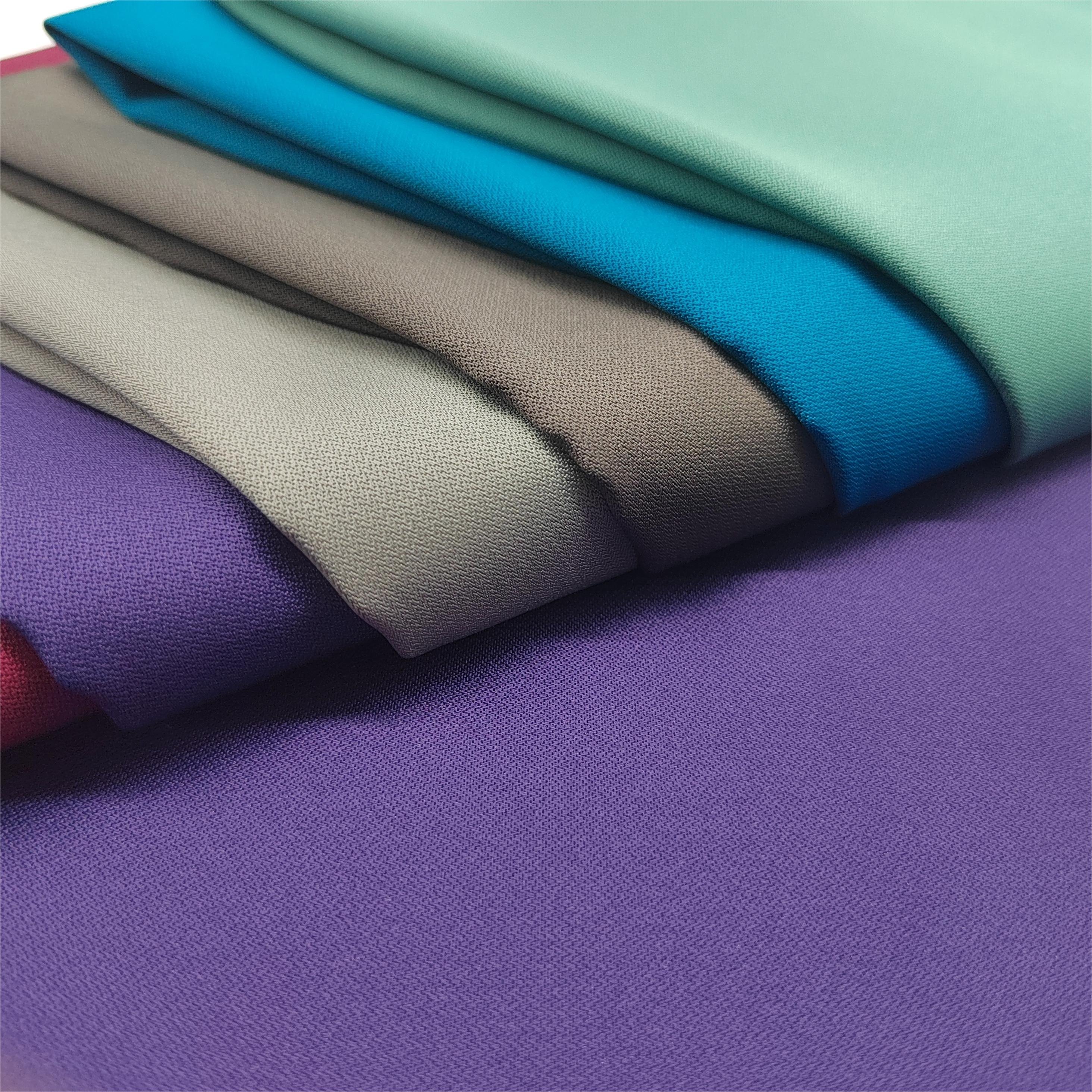 pearl skin fabric 100% polyester fabric for dress woman material anti-microbial fabric