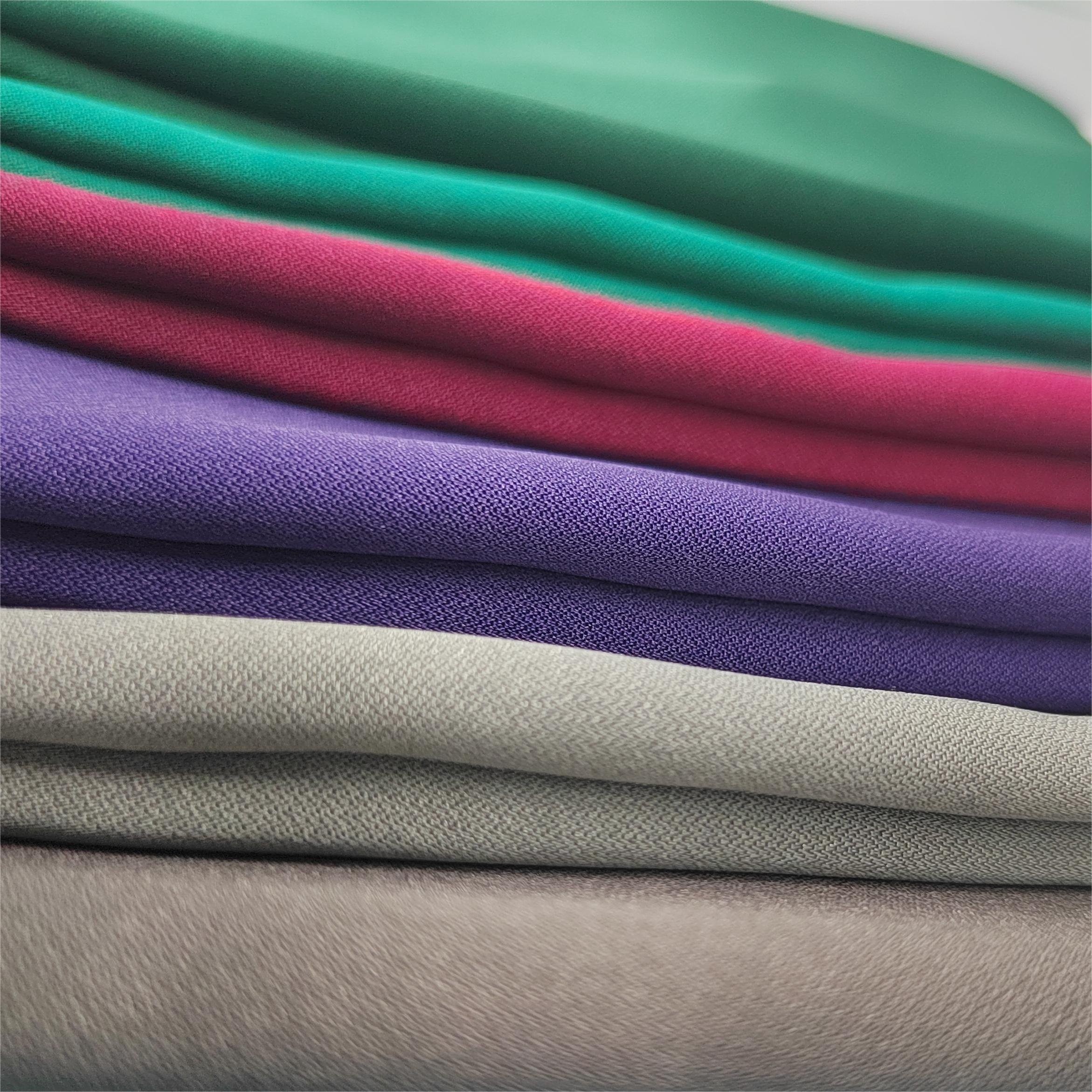 pearl skin fabric 100% polyester fabric for dress woman material anti-microbial fabric