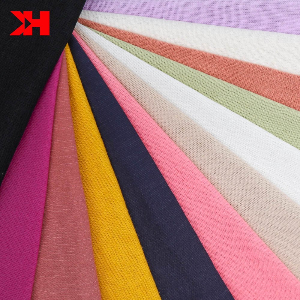 Accept custom printed 100% linen dyed digital fabric for clothing
