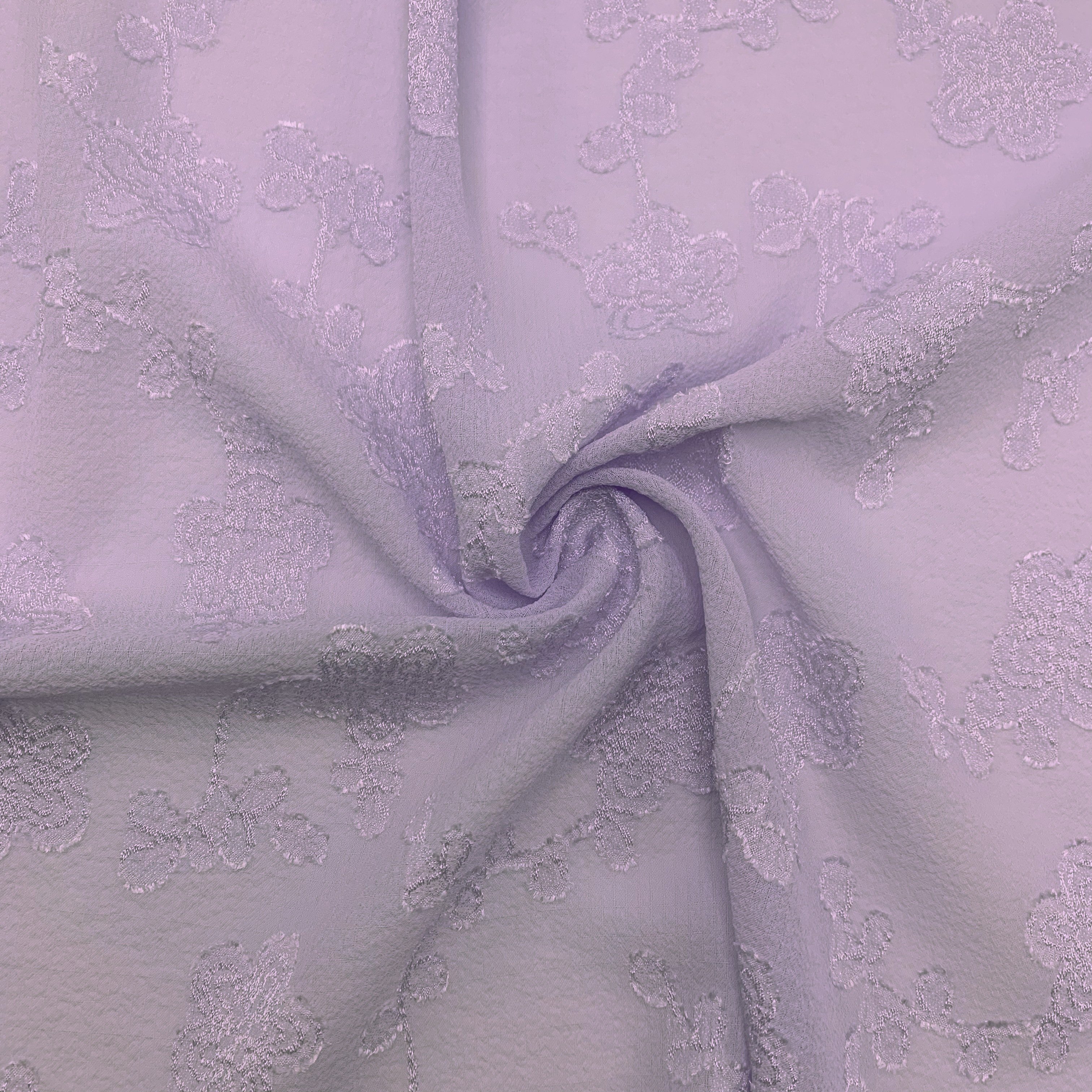 wholesale 3D cut flower chiffon printed fabric plaid jacquard chiffon fabric for dress shirt skirt