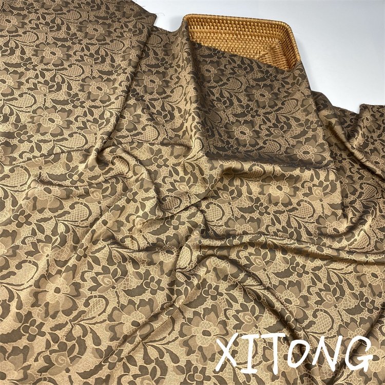 spandex fabric Cationic two color effect wholesale clothing fabric jacquard satin polyester fabrics