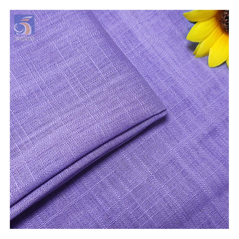 Factory Spot 180gsm 12*12 Eco-friendly 30% Linen 70% Cotton Blended Fabric Soft Woven for Shirts Dresses Garments for Boys Girls