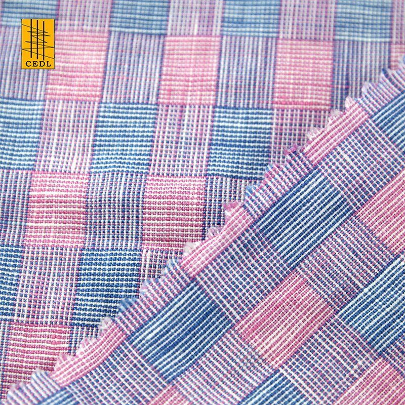 100% Linen Check Fabrics for Baby Sling Carrier Baby Sling Wrap YARN DYED FLAX Fabric Poplin Fabric Shirt Organic Dress Garment