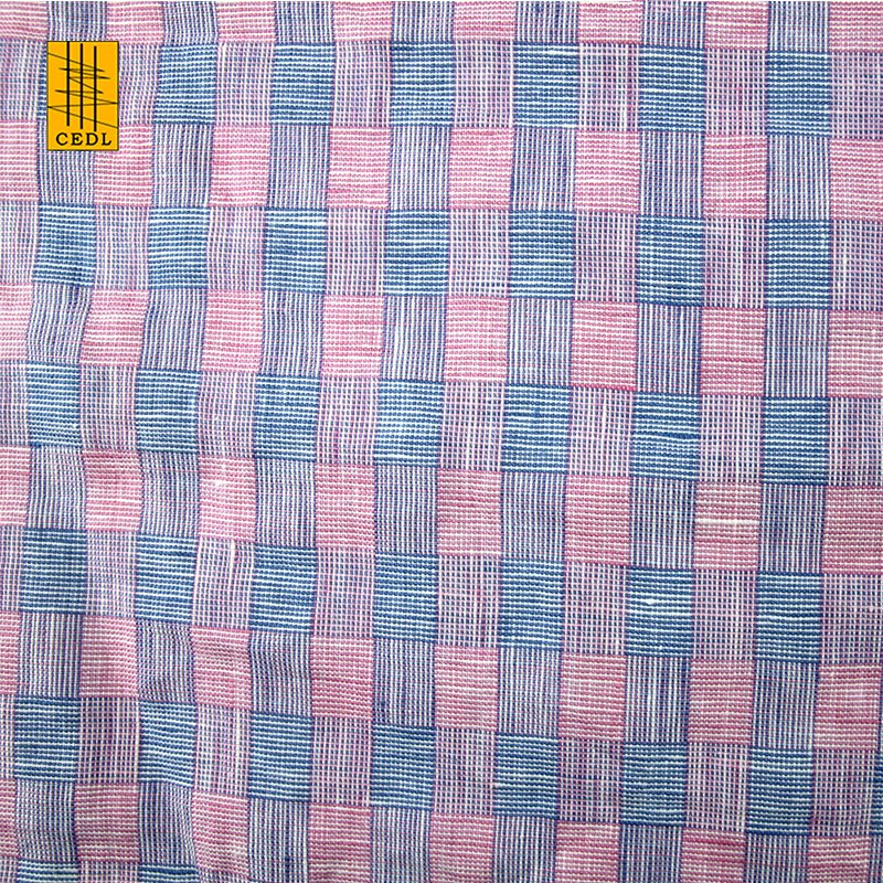 100% Linen Check Fabrics for Baby Sling Carrier Baby Sling Wrap YARN DYED FLAX Fabric Poplin Fabric Shirt Organic Dress Garment