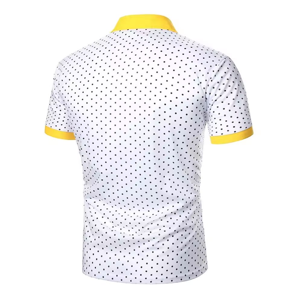 Hot Selling Private Label Comfortable Dotted Design Men Polo T-Shirt Oversized Wholesale Men Polo T-Shirt For Online Sale 2024