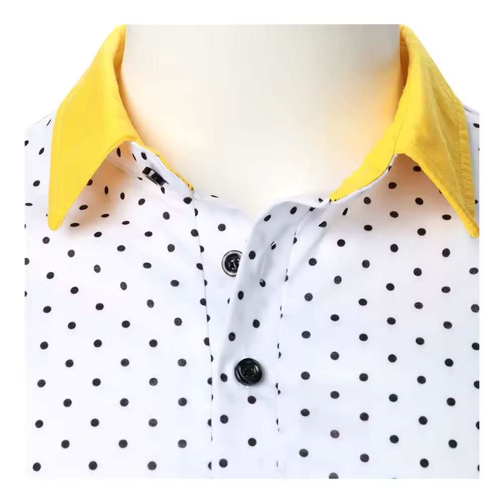 Hot Selling Private Label Comfortable Dotted Design Men Polo T-Shirt Oversized Wholesale Men Polo T-Shirt For Online Sale 2024