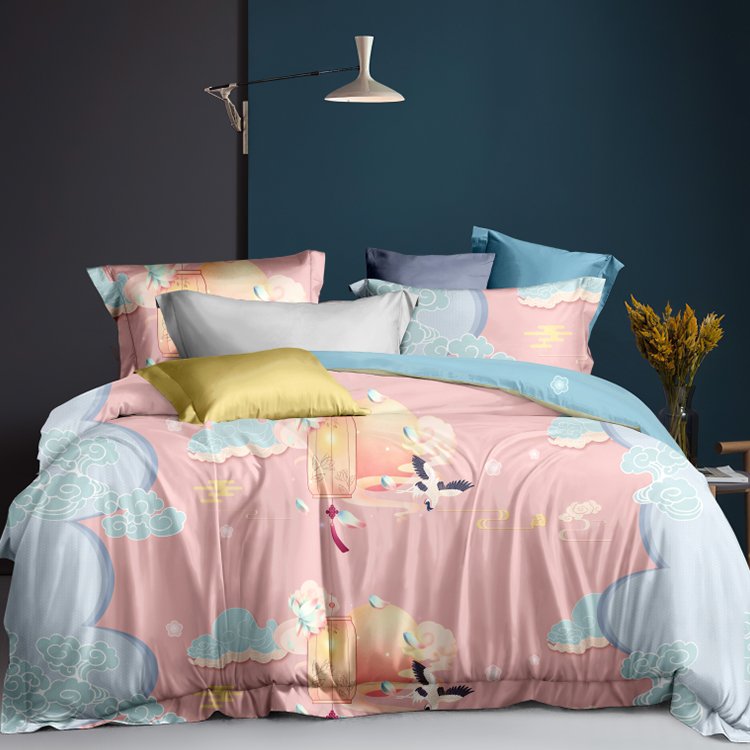 Custom Pillowcase Bedsheet Home Textile Fabric Bedding Bamboo Material