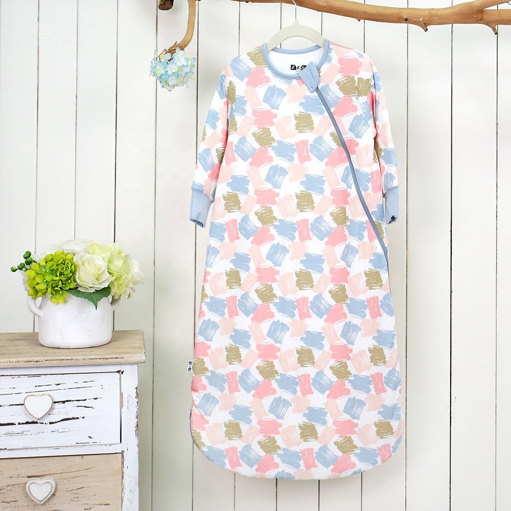 New design high quality Infants & Toddlers Baby zipper style customized Printed soft fabric sleeping sack baby Sleeping Bags