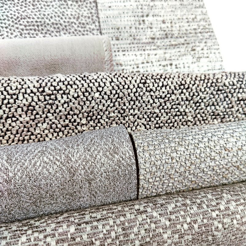 Bomar Luxury 100% Polyester Faux Linen Jacquard Furniture Fabric MYG1825-07 Stock Lot Woven Plain Style for Sofa Upholstery