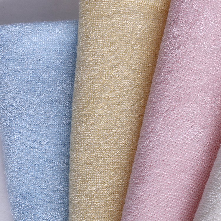 For Baby Towel Bamboo Terry Fabric 20%cotton Fabric 80%bamboo Custom Polyester Fabric Natural Roll Plain Weft Knitted Acceptable