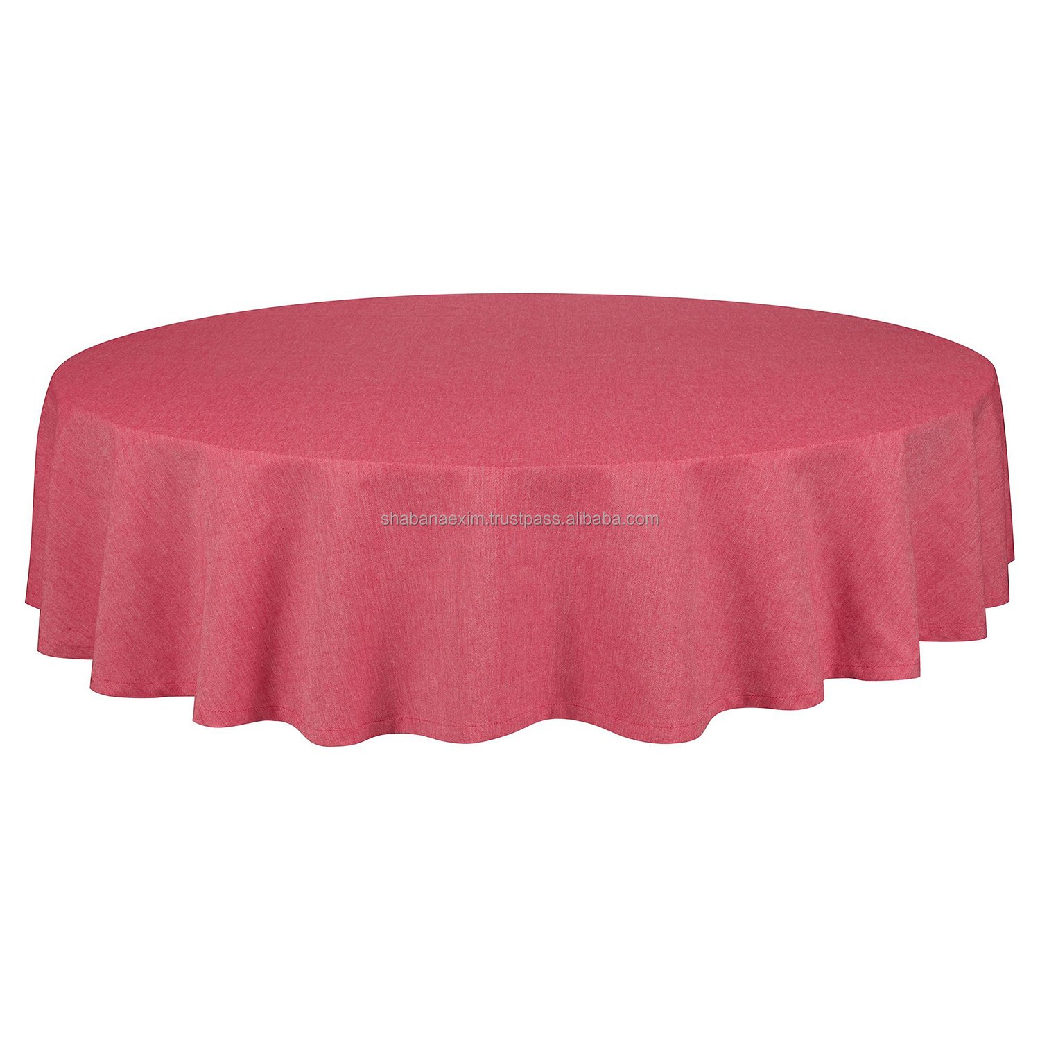 Chambray Bio Wash High Quality 100% Cotton Blue Round Table Cloth Cotton Dining Table Cloths Top Selling Customized Table Cloths
