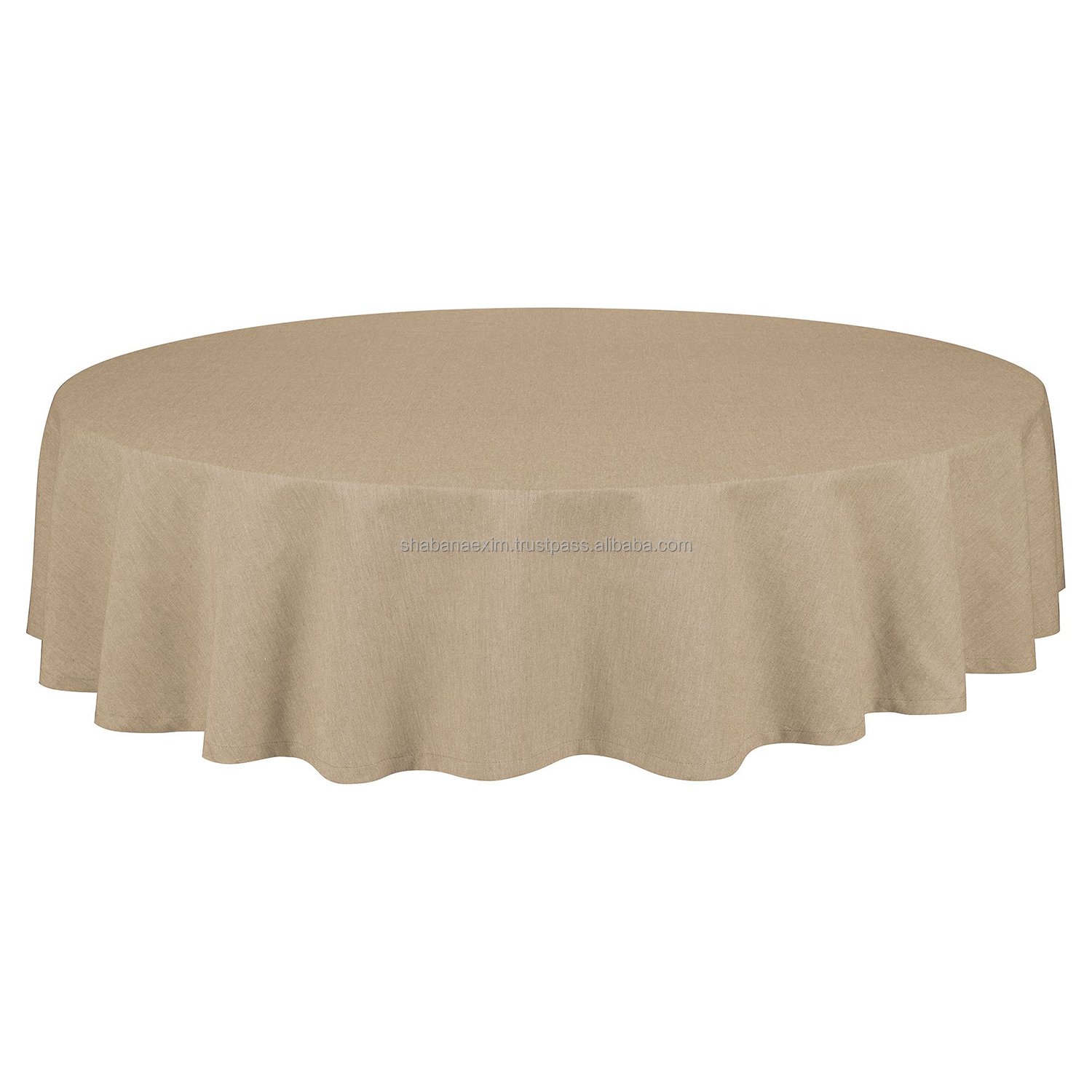 Chambray Bio Wash High Quality 100% Cotton Blue Round Table Cloth Cotton Dining Table Cloths Top Selling Customized Table Cloths