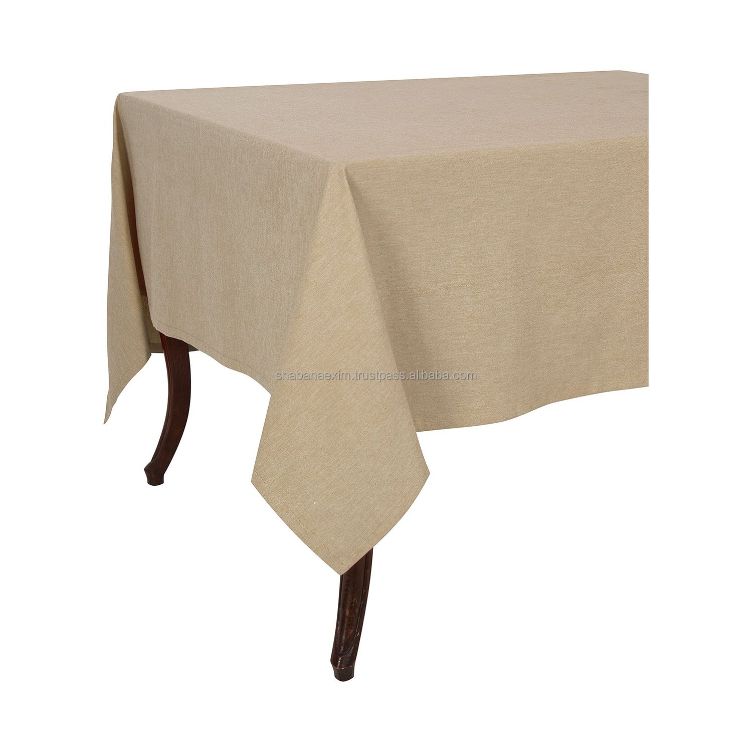 Chambray Bio Wash High Quality 100% Cotton Blue Round Table Cloth Cotton Dining Table Cloths Top Selling Customized Table Cloths