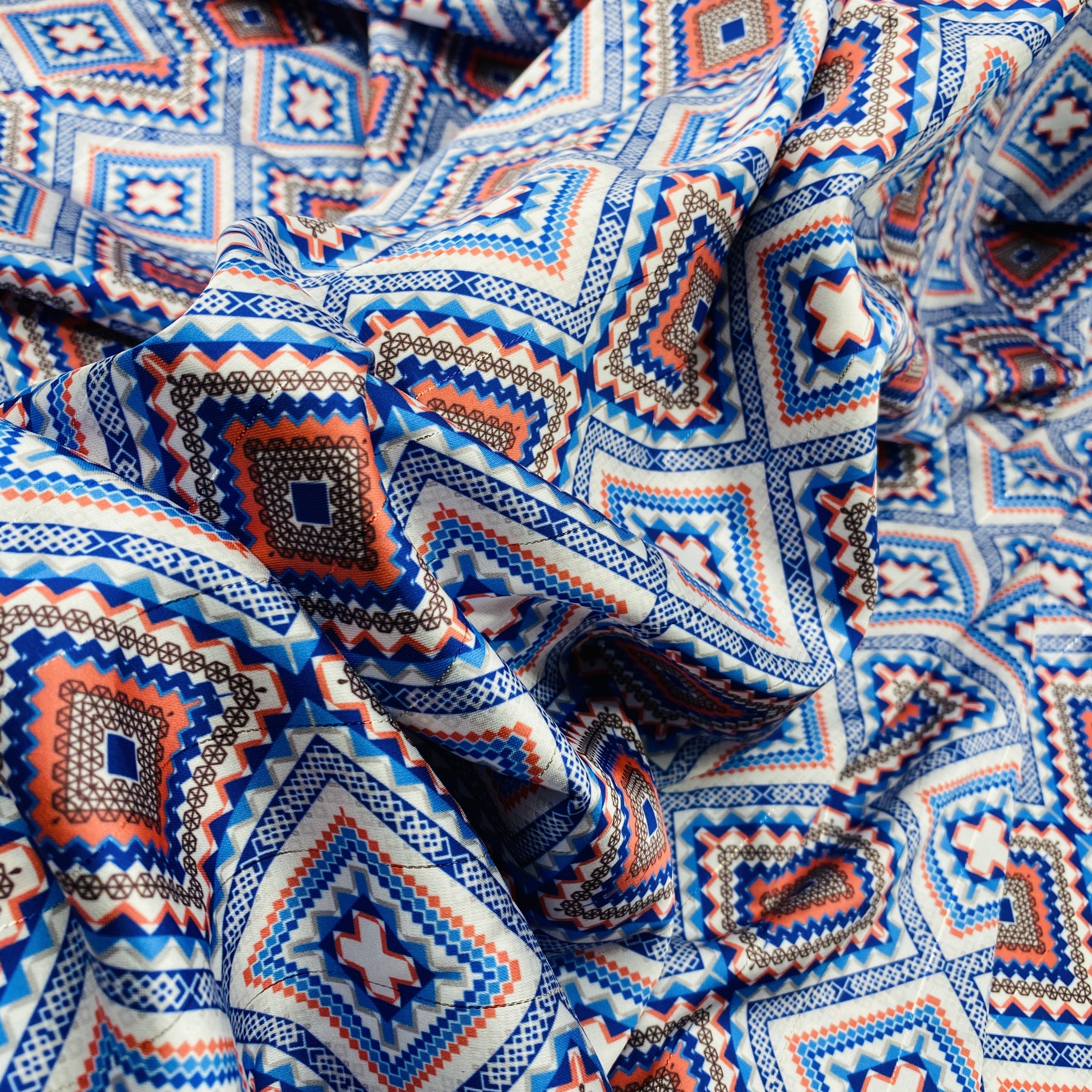 New design heavy lurex chiffon two way stretch chiffon satin fabric Flower digital printing fabric for fashion dress