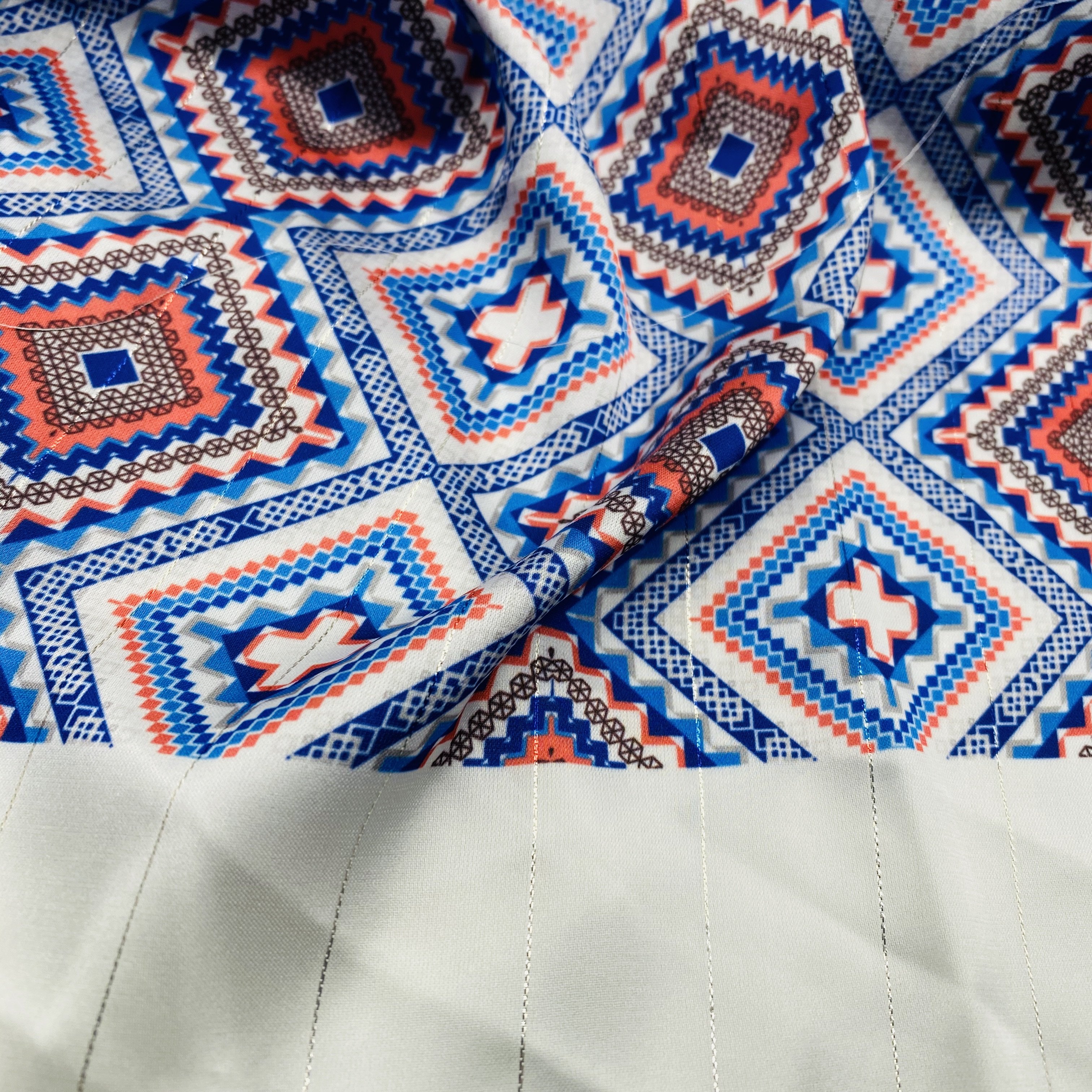 New design heavy lurex chiffon two way stretch chiffon satin fabric Flower digital printing fabric for fashion dress