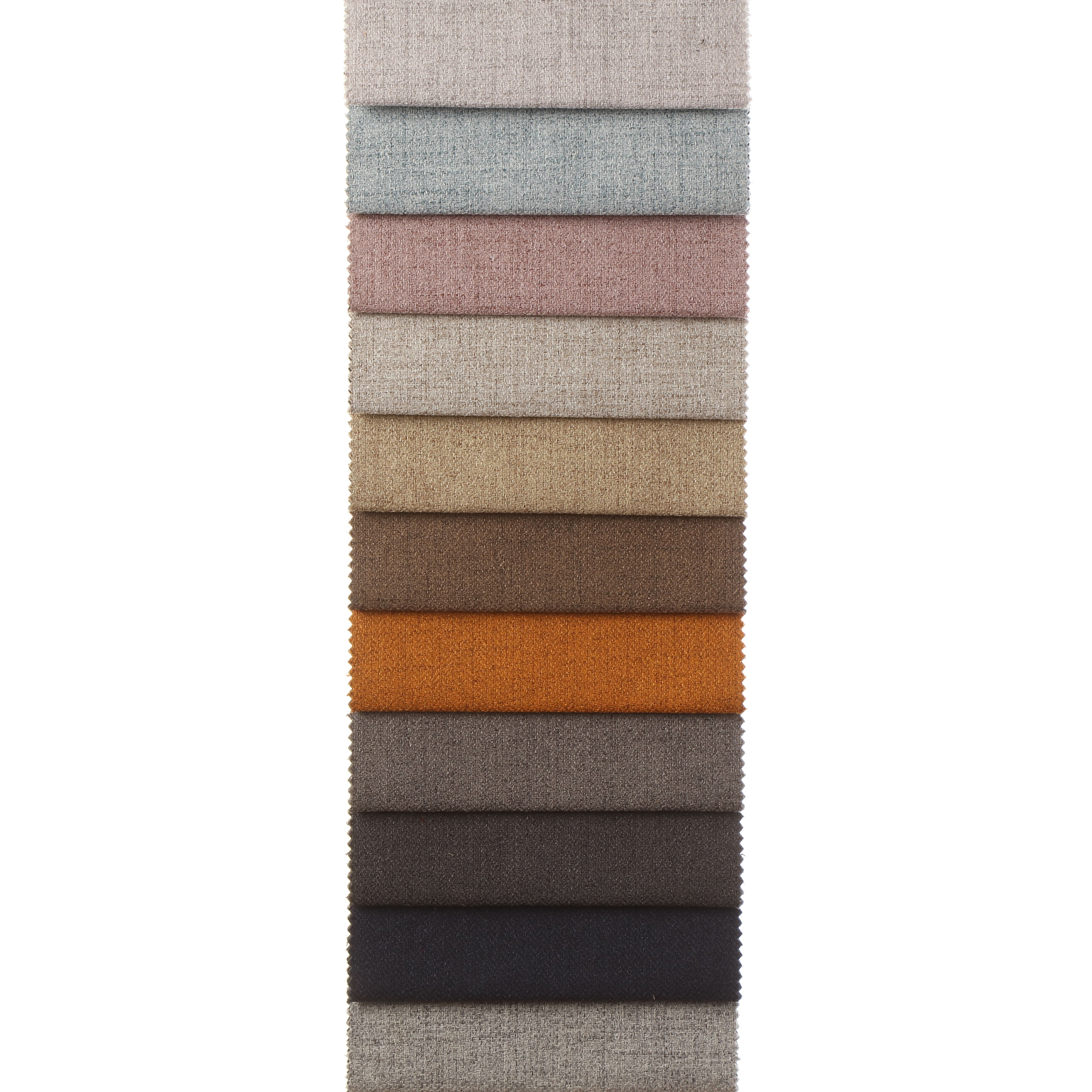 Free Sample NINA Cheap 100% Polyester Sofa Fabric Herringbone Linen Upholstery Faux Linen Rolls