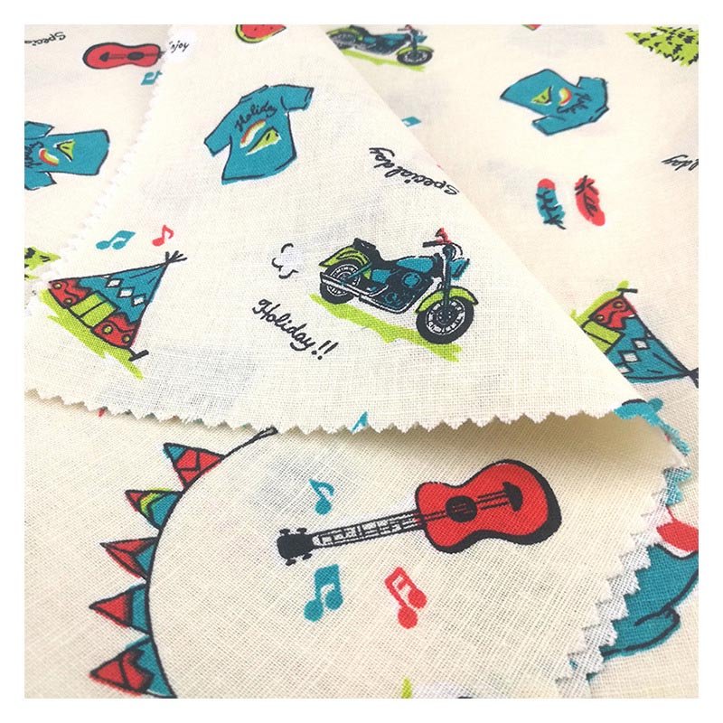 High-end thailand floral printed hawaiian print cotton fabric for dress