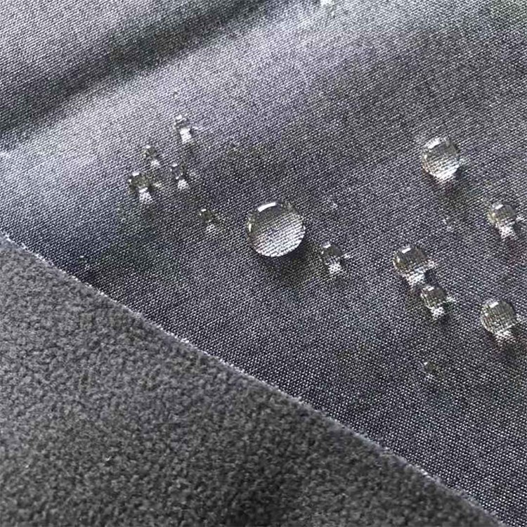 Waterproof breathable recycled soft shell fabric 4 way stretch softshell polar fleece fabric for outdoor jacket