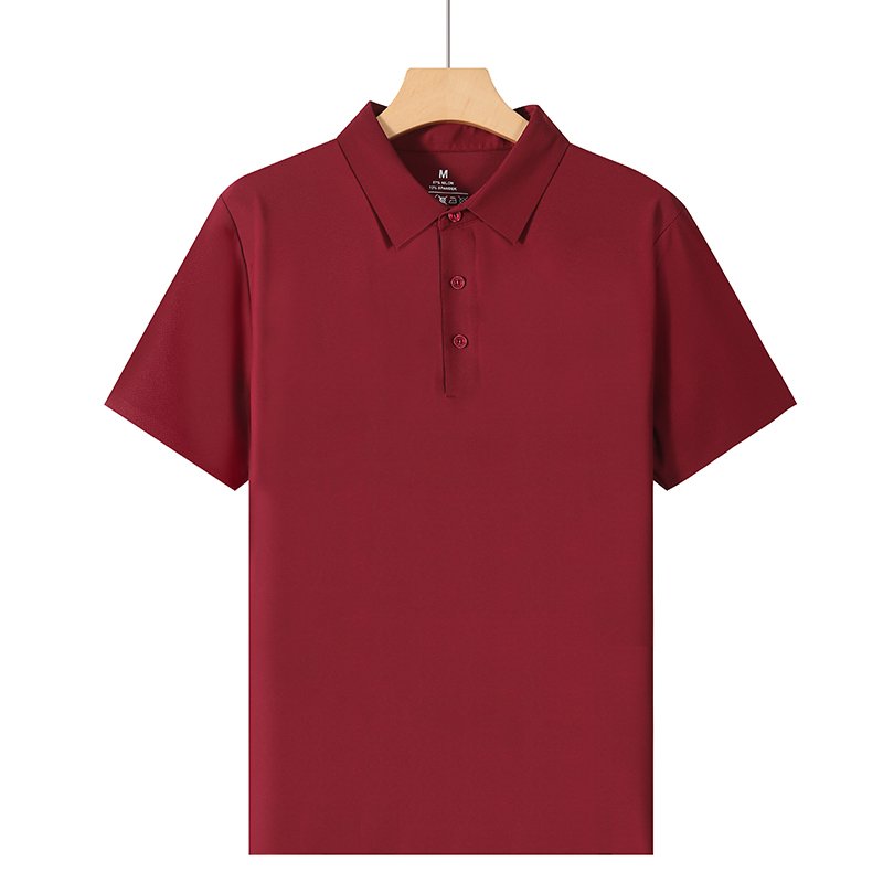 Wholesale Men's Polo T Shirts Fashionable V-Neck 55% Polyamide 38% Super Cool Silk 7% Polyamide Chloride Colorful Print