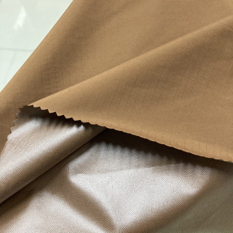 NEW STYLE textile for garment 100% recycled polyester with TPU lamination RIPSTOP Fabric water repellent