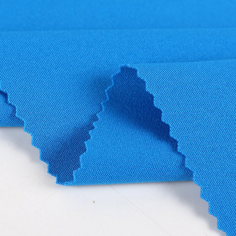 ZURICH FABRIC FOR INDIAN market poly stretch Whole sale shaoxing knit plain dyed fabric textile for garment 95%poly 5%span