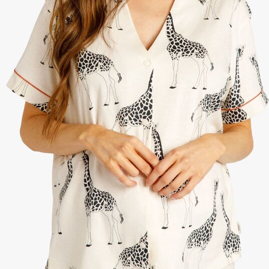 2024 Soft Two Piece Woman short Pajama Sets Custom Oragnic Bamboo Pajamas For Women Set