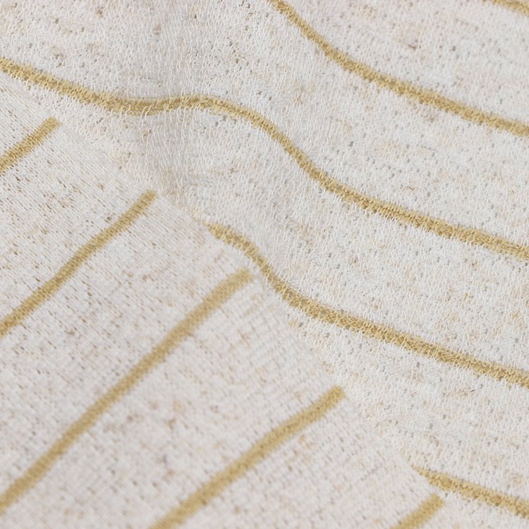 Stripe pattern Knitted yarn dyed jacquard Polyester viscose linen apparel fabric for trouser pants