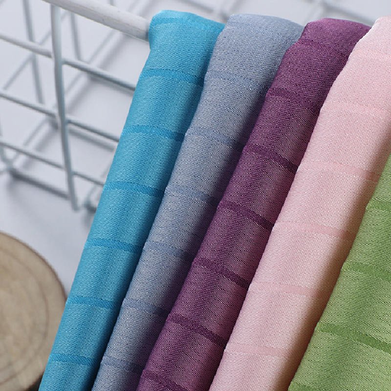 GOOD SALE CLOTHING FABRIC 100 POLYESTER FABRIC WHOLESALE JACQUARD SATIN FABRIC WITH STRIPE FOR DRESS
