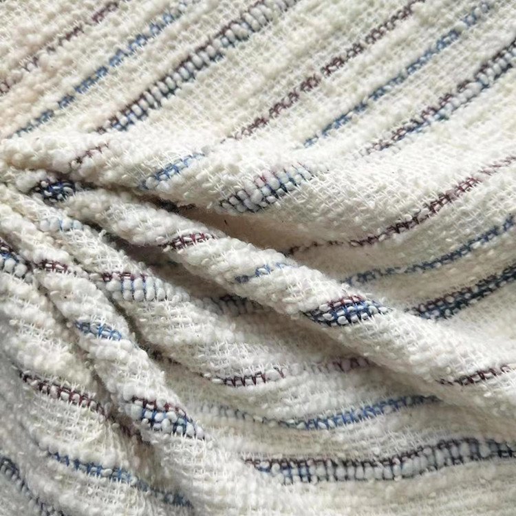 Small sweet wind style comfortable and soft coarse needle jacquard knitted garment fabric