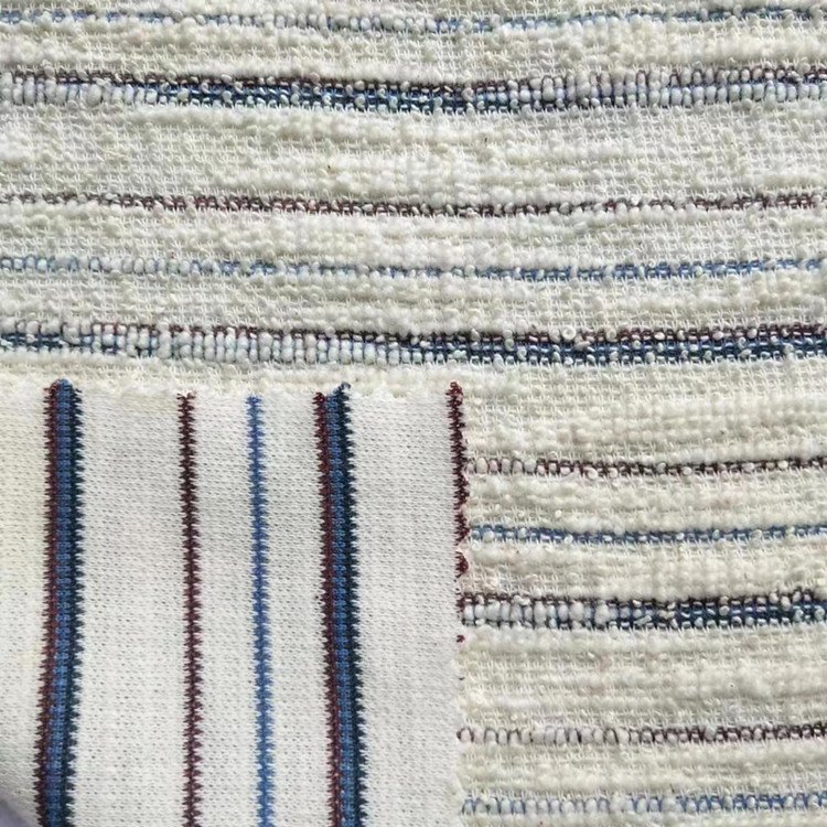 Small sweet wind style comfortable and soft coarse needle jacquard knitted garment fabric