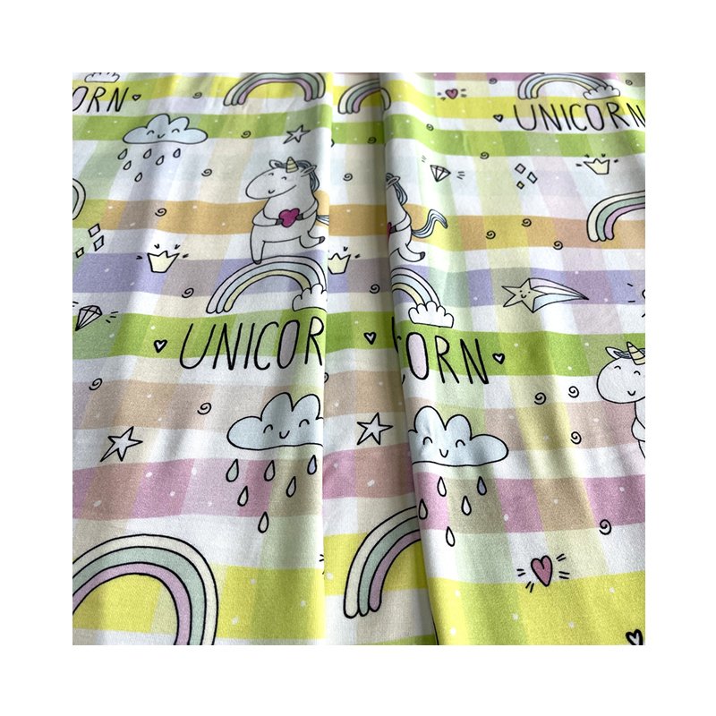 Factory wholesale digital printed animal printing on Bamboo fiber jersey knitted fabric for kids