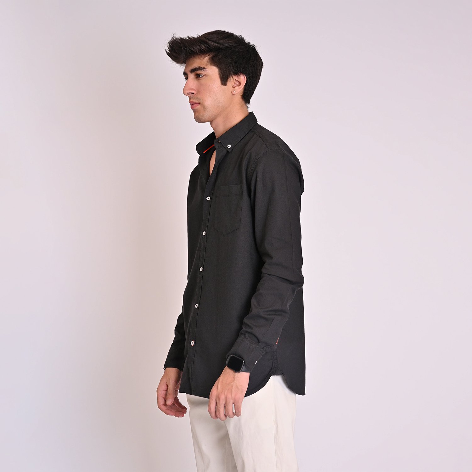 Custom Silk Slim Men Tee Dress Shirts Casual Clothes Long Sleeve plain Shirts for Mens Fashion Shirts Breathable Fabric