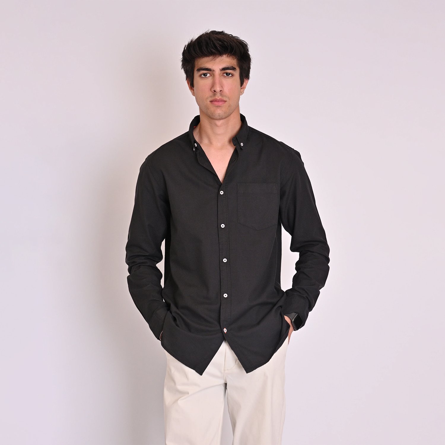 Custom Silk Slim Men Tee Dress Shirts Casual Clothes Long Sleeve plain Shirts for Mens Fashion Shirts Breathable Fabric