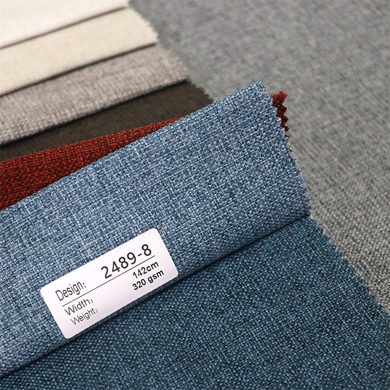 2489 Home Textile Upholstery Waterproof Bedding Living Room Afrcia Oilproof Faux 100% Polyester Look Linen Fabrics for Sofa