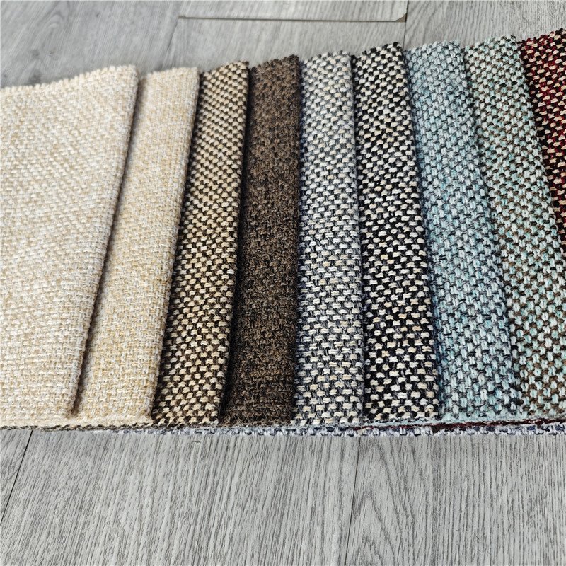 Manufacturers Direct Sale Linen sofa fabric 100%Polyester fabrics Sofa fabric upholstery