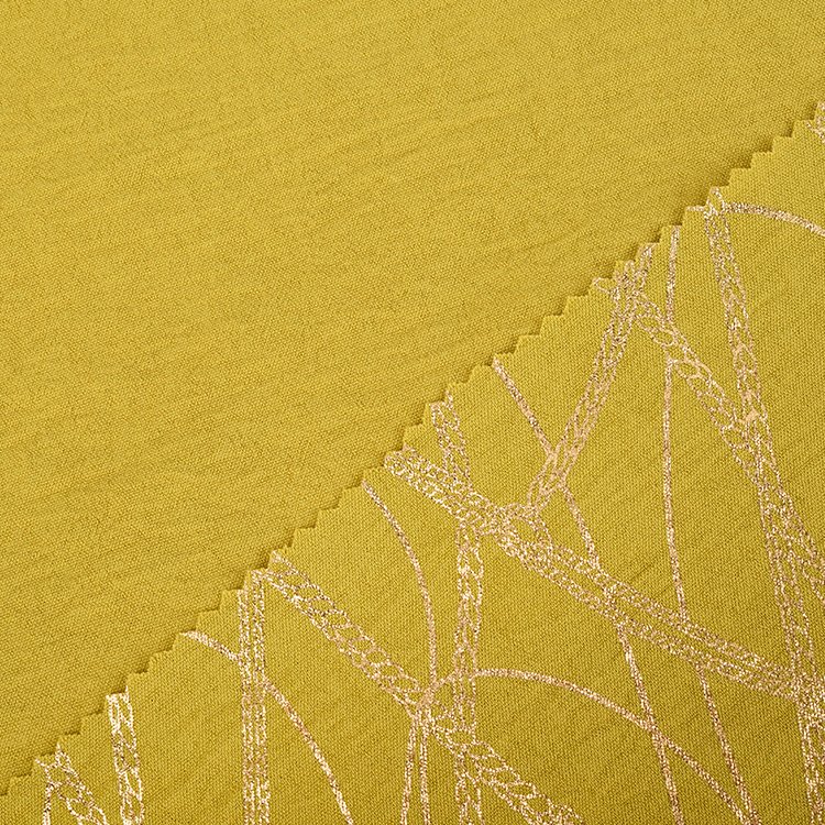 Fast Shipping Light Weight 100% Polyester CEY Foil Print Woven Fabric For Women Dress