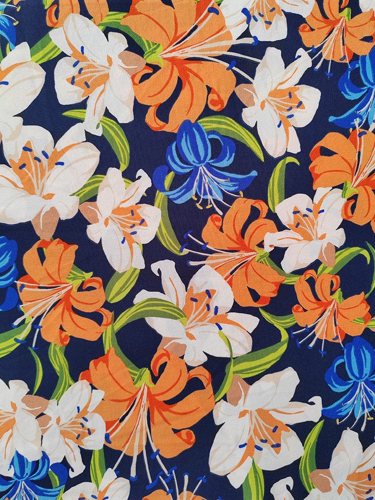 Good Quality Support OEM/ODM 85 Polyester 15 Spandex Fabric Flower Print Designer Fabric Images