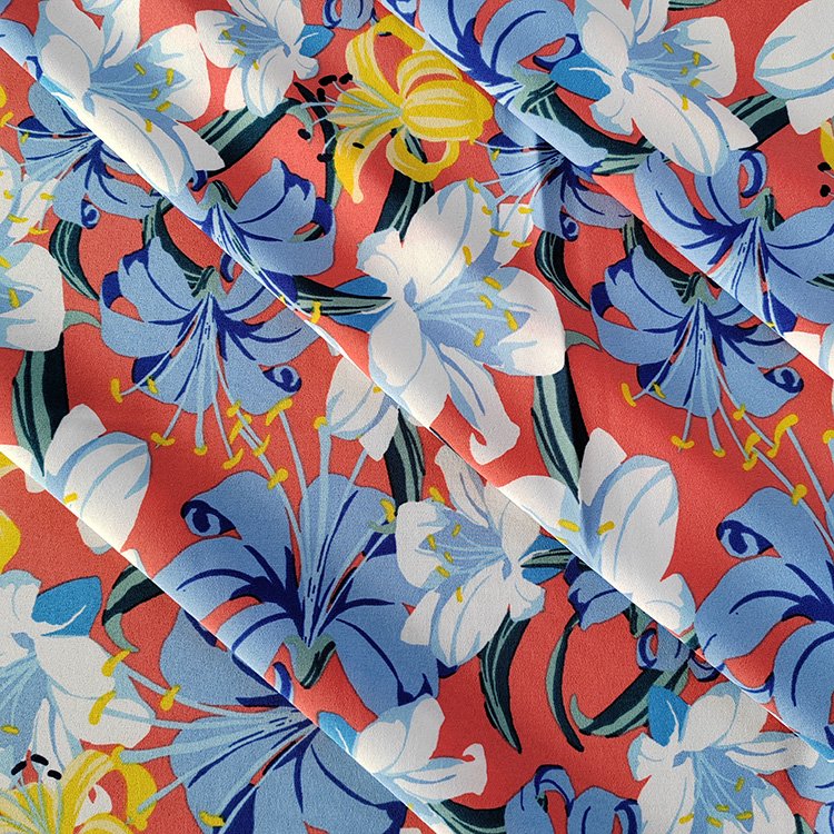Good Quality Support OEM/ODM 85 Polyester 15 Spandex Fabric Flower Print Designer Fabric Images