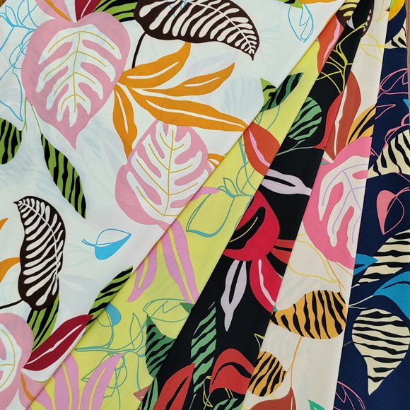 Good Quality Support OEM/ODM 85 Polyester 15 Spandex Fabric Flower Print Designer Fabric Images